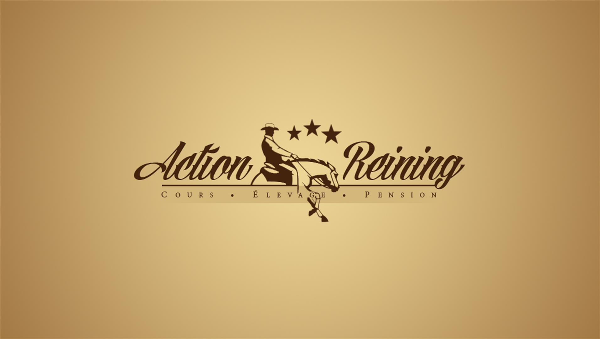 3 action reining logotype creation logo