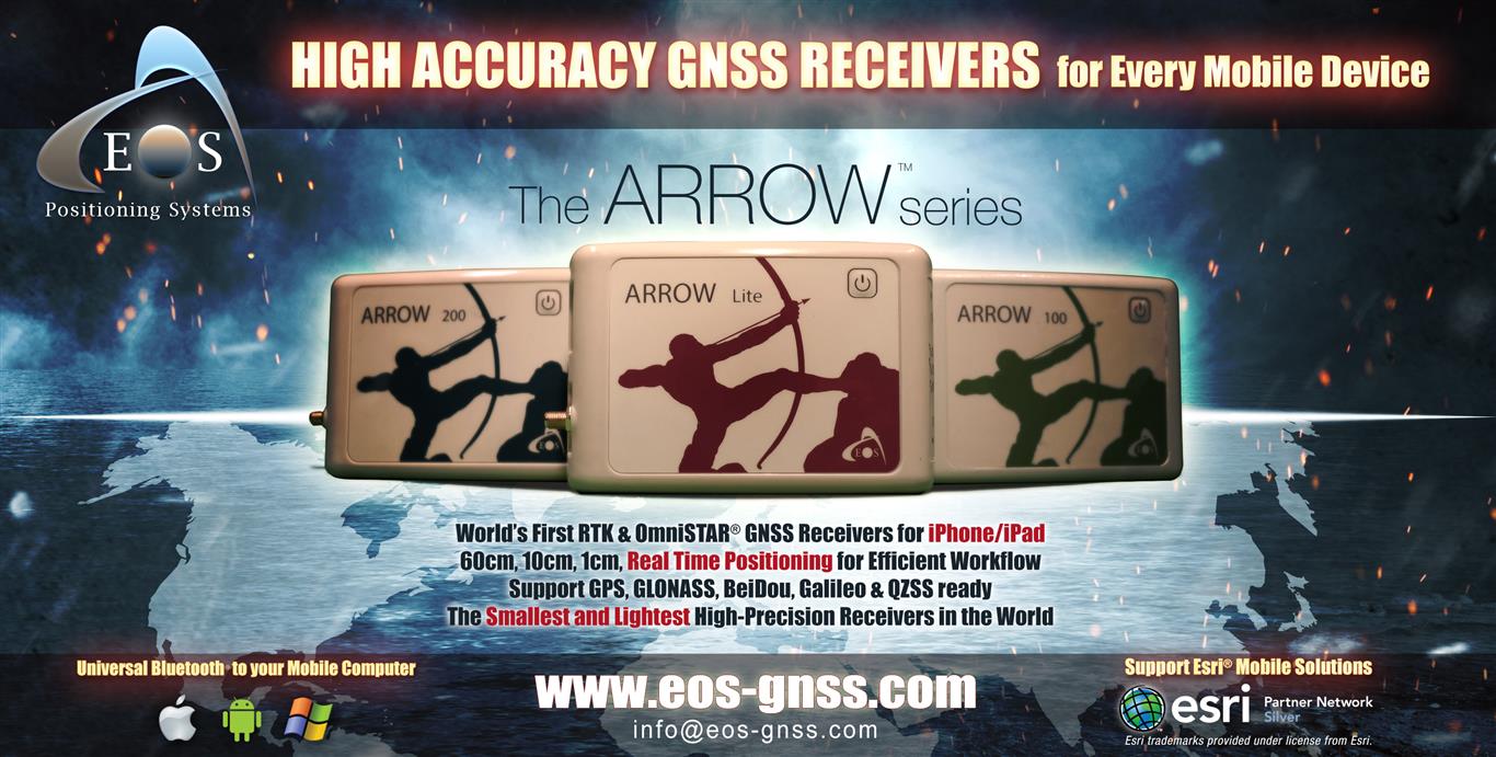 publicités eos arrow systeme de positionnement 2014 arcnews